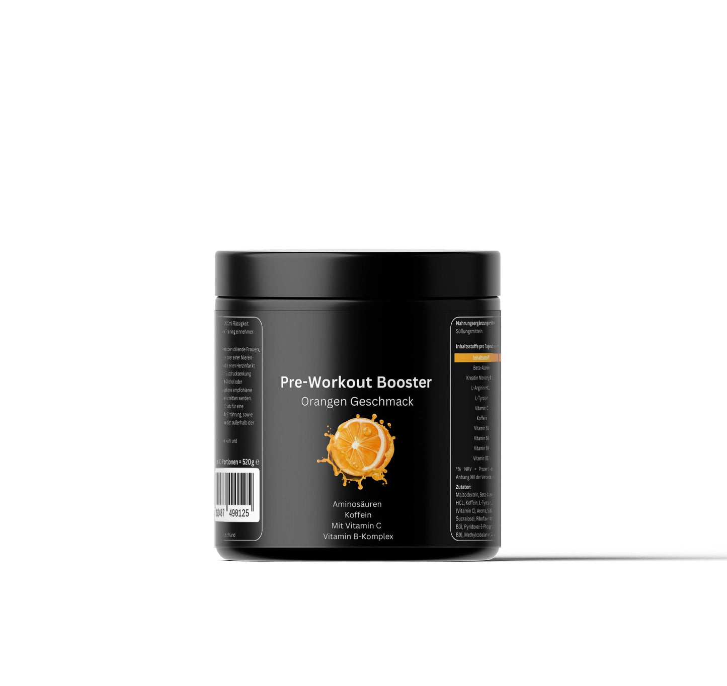 Pre-Workout Booster Fitness Shake Eiweißdrink- Geschmack: Orange